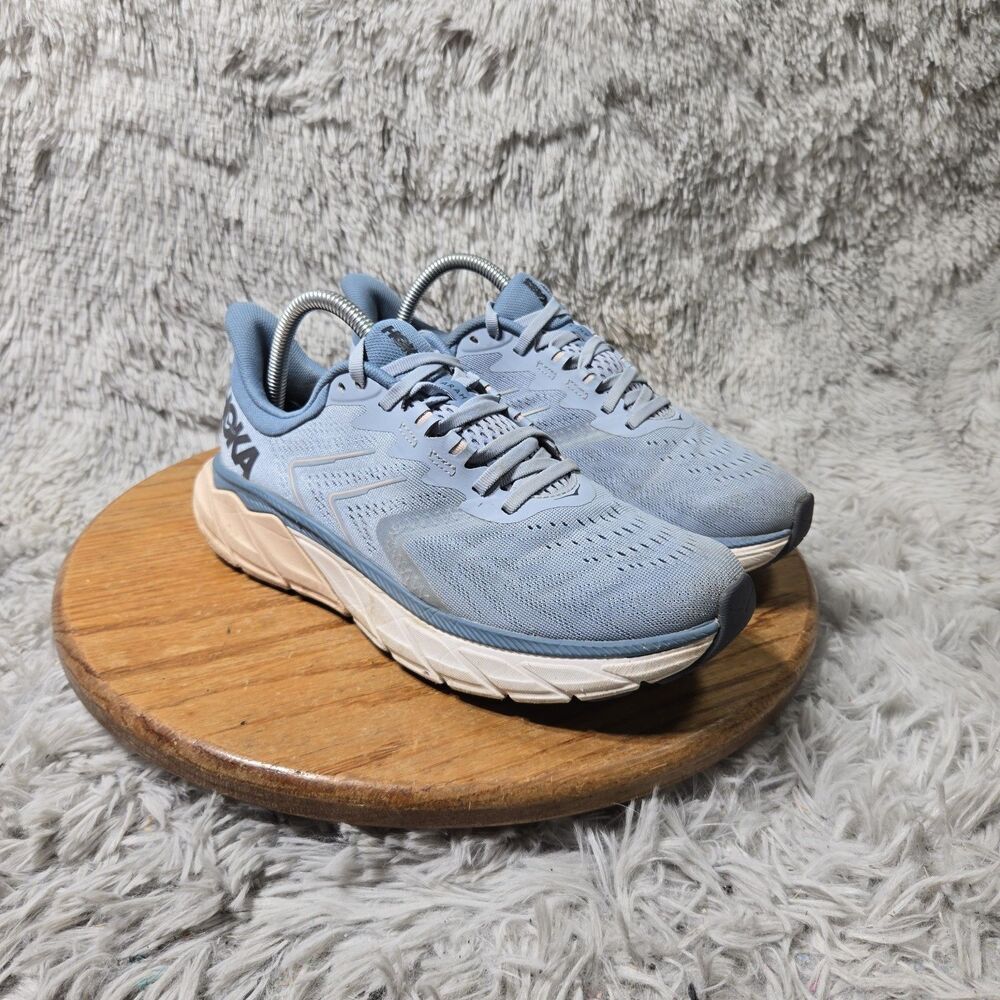 Hoka One One Arahi 5 Womens Blue Running Sneaker Lightweight Support Size 9B